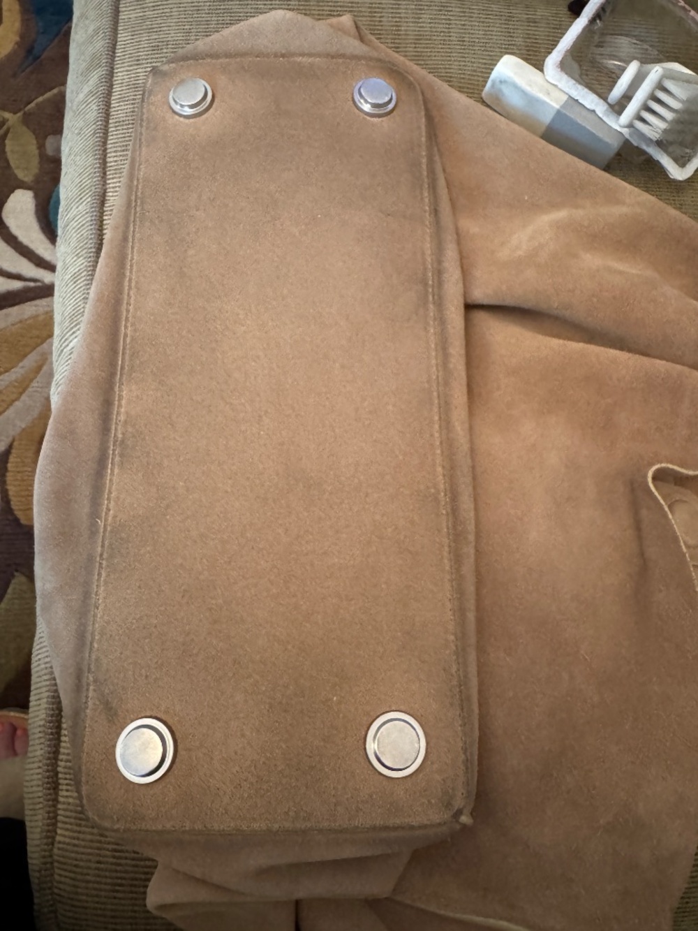 ALLSAINTS Paradise North South Suede Tote (TAN) - Picture 12 of 12